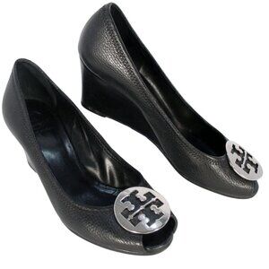 TORY BURCH Sally 2 $250 Peep Toe Wedge Heels 10